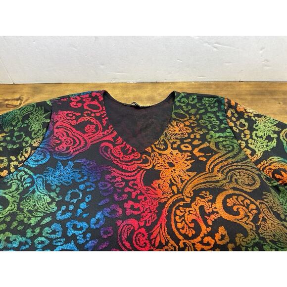 Ali Miles Women's 3XL Multicolor 3/4 Sleeve Top - Picture 5 of 10